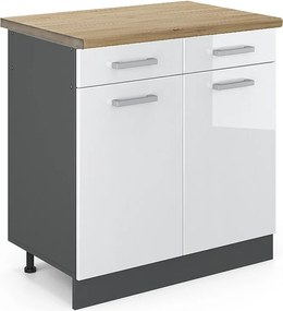 Szafka dolna do kuchni biały wysoki połysk 80x60x81.6 r-line
