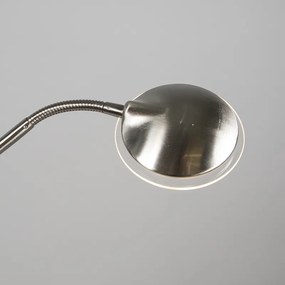 Nowoczesna lampa podłogowa ze stali z lampką do czytania, w tym LED - Eva