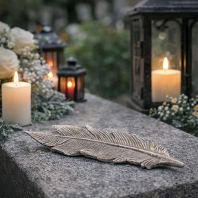 Pamiątkowa dekoracja Pióro ze skrzydeł anioła,żywica, 16 x 6 x 2 cm