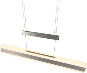 Lampa wisząca LED w kolorze matowego srebra z metalowym kloszem Arcola – Trio