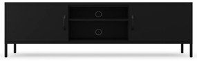 Szafka RTV długa XL czarna ROSARIA 1700 x 400 x 500