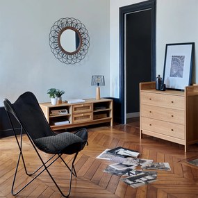 Komoda pod telewizor z plecionką wiedeńską ARTY, 50 x 140 cm