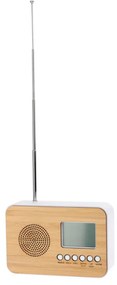 Budzik z radiem i termometrem, na baterie