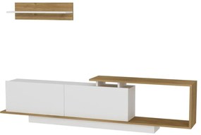 Biały zestaw pod TV 180x55 cm Asos – Woody Fashion
