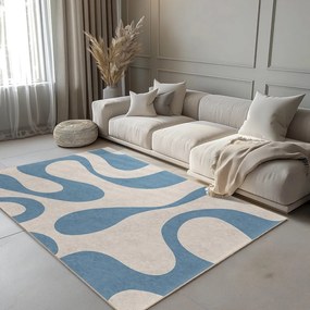 Niebieski dywan odpowiedni do prania 60x100 cm Blue Latte – Mila Home