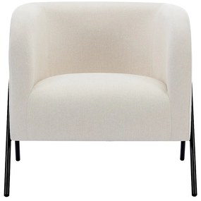 Fotel z beżową tapicerką - BLINODA