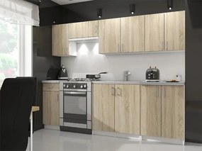 Dolna szafka kuchenna z półkami 60 cm dąb sonoma - Napolo 5X