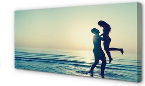 Fotoobraz na płótnie Ludzie nad Morzem