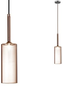 Lampa Sufitowa Wisząca Szklany Klosz APP1700-1CP AMBER C