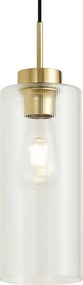 Lampa wisząca Art Deco złota z przezroczystym szkłem do systemu szynowego 1-fazowego - Iconic Laura