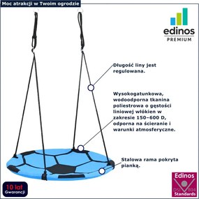 Niebieska huśtawka bocianie gniazdo z wzorem piłki F6-B66