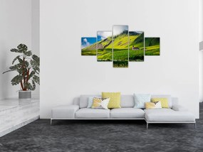 Obraz górskiego krajobrazu (125x70 cm)