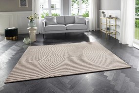 Dywan nowoczesny New York Geometria 3D kremowo-beżowy 160 cm x 230 cm