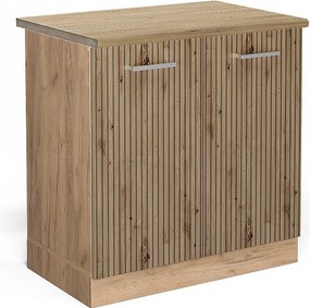 Szafka pod zlew dąb rzemieślniczy 80x60x81.6 r-line