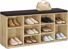 Duża szafka na buty z siedziskiem dąb sonoma B9-K45
