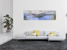 Obraz górskiego jeziora (170x50 cm)