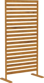 Outsunny Parawan z Drewna 80 x 170 cm, Wolnostojąca Przegroda z Lamelami, Brązowy | Aosom PL