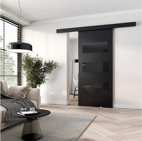 MINIO go for it, Drzwi przesuwne wewnętrzne CLEAN E 106 cm  w kolorze czarnym