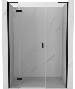 Mexen Mist-H L drzwi prysznicowe uchylne lewe 120 cm, transparent, czarne - 8A5L-120-001-70-00-L