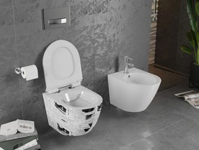 Mexen Lena miska wc Rimless z deską wolnoopadającą slim, duroplast, biała wzór - 30224099