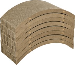 PawHut Zestaw drapaków do kołowrotka dla kotów, obsługa do 5kg, 55x25,5x3cm, Brąz