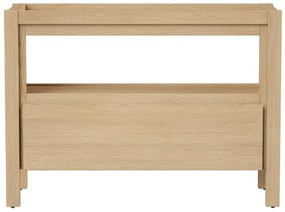Szafka pod umywalkę z półką do przechowywania - Okleina dębowa - 120 cm - COSMOTI