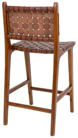 Brązowy hoker z drewna tekowego 101 cm Perugia – House Nordic
