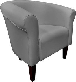 Fotel Milo tkanina Eko-skóra elegancki fotel do salonu i gabinetu : Kolor nogi - Venge, Kolor tkaniny - EKO-SKÓRA - 22D, Wysokość nogi - 20 cm