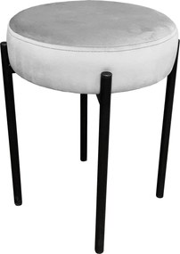 Taboret DIOR stelaż metalowy tkanina Welur : Kolor Stelaża - Czarny , Kolor tkaniny - VELVET - MG39, Typ tkaniny - Velvet