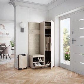 Masseno Garderoba LORI 95/181/51 cm Nowoczesna Szafa do Przedpokoju Kaszmir
