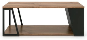 Stolik z blatem w dekorze drewna orzechowego 100x55 cm Albi – TemaHome