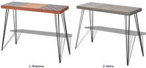 Szara konsola ze stalowymi nogami - Lexti