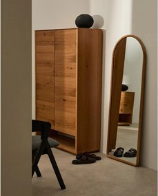 Lustro z drewnianą ramą ścienne 55x155 cm Milsa – Kave Home