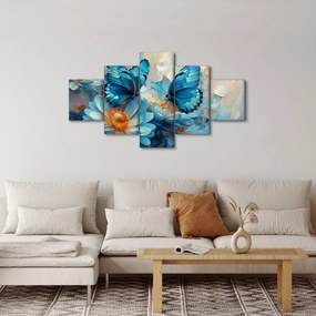 Obraz - Niebieskie motyle (125x70 cm)