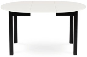 Stół Okrągły Rozkładany HARRY 102-142 cm Biały/Czarny Nowoczesny
