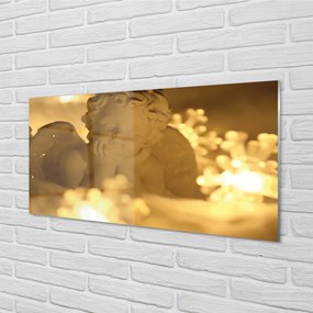 Szklany Panel Leżący anioł lampki