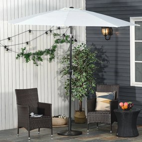 Outsunny Stojak na parasol z cementu 14 kg okrągły z rattanowym wzorem, uchwyt na parasol 35 mm/38 mm/48 mm | Aosom PL