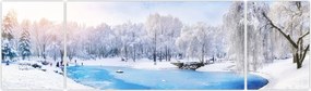 Obraz - Lodowe jezioro (170x50 cm)