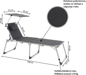Leżak XXL dla seniorów, bardzo wysoki