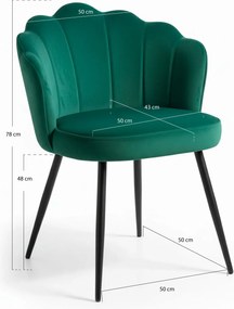 Krzeso Blume Aksamitne Czarne Nogi