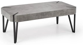 Ława prostokątna MDF beton/czarny 110/60/42 cm EMILY