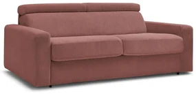 Różowa sztruksowa rozkładana sofa 215 cm Monaco – Bobochic Paris