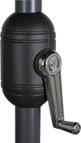 Zestaw Mebli Ogrodowych NEBRASKA Szary 6 Krzeseł Stół Tarasowy Parasol Nowoczesny