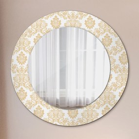 Barokowy damask Lustro dekoracyjne okrągłe