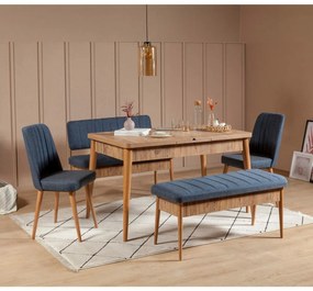 Ławka Vina Dark Blue i Atlanitc Pine