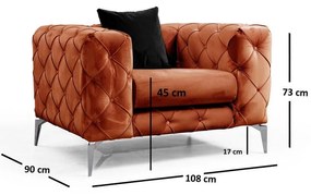 Pomarańczowy fotel Como – Artie
