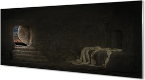 Panel szklany do Kuchni Jaskinia z Symbolami Krzyża