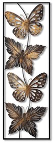 Metalowa dekoracja ścienna 100x35 cm Butterfly – Wallity