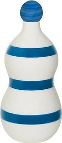 Lido - Ceramiczna butelka w paski w kolorze szafranowo-niebieskim