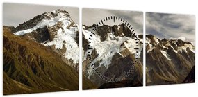 Obraz góry Sefton, Nowa Zelandia (z zegarem) (90x30 cm)
